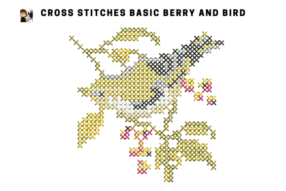 Cross Stitch Basic Berry and Bird