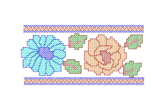 Cross Stitch Flower Border: A Thoughtful Embroidery Choice for Personalized Gifts