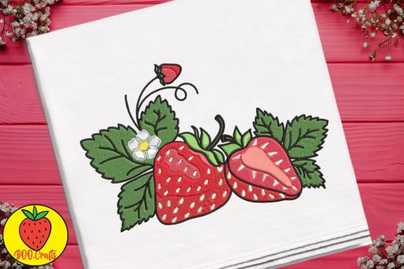 Cute Strawberry and Flower