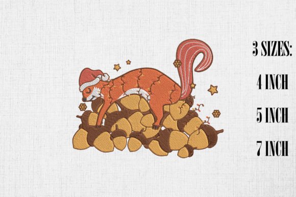Lazy Squirrel Love Acorns Christmas