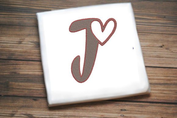 Letter J with Beautiful Heart