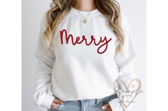 Merry Christmas Embroidery Design
