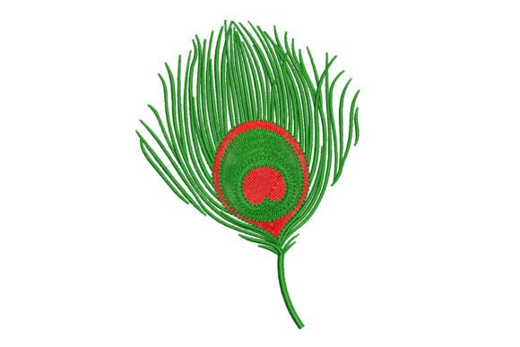 Peacock Feather Embroidery Design