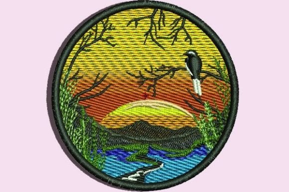 The Sunset: A Warm Embroidery Design for Heartfelt Gifts